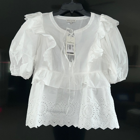 Tuckernuck White Ruffle Blouse - Picture 6 of 11